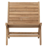 Fauteuil Lily van MUST Living, loungestoel van rustiek teakhout met open frame