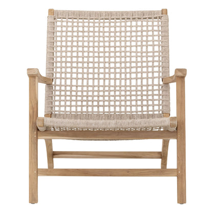 Fauteuil William High Back van MUST Living, loungestoel van teakhout met hoge gevlochten rug