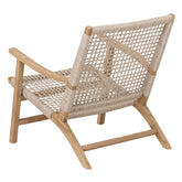 William fauteuil van MUST Living schuin van voren, met gevlochten zitting van synthetisch touw