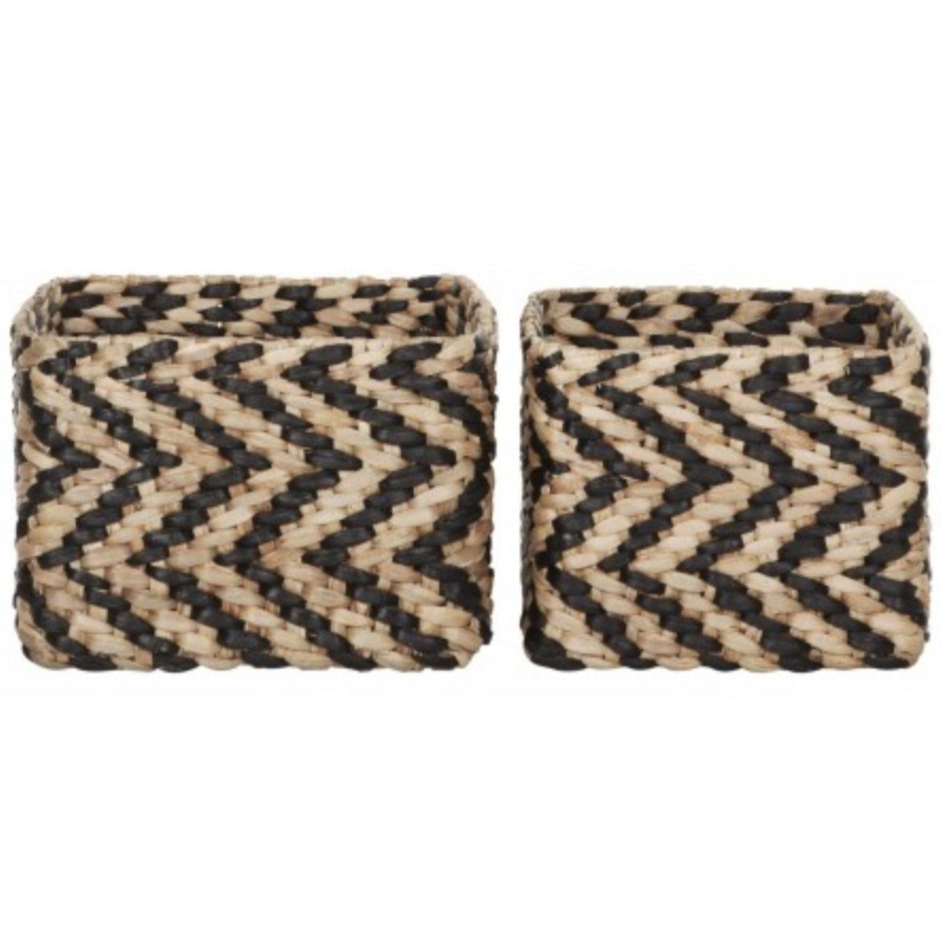 Must Living Manden Vierkant Set van 2 - Mand - MUST Living - livinglovely.nl