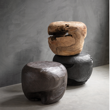 Must Living Salontafel Ball Bruin Ø40x±30cm - Salontafel - MUST Living - livinglovely.nl