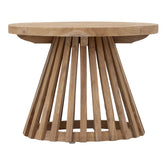 Salontafel Lily Small van MUST Living, ronde tafel van rustiek teakhout van 50 centimeter