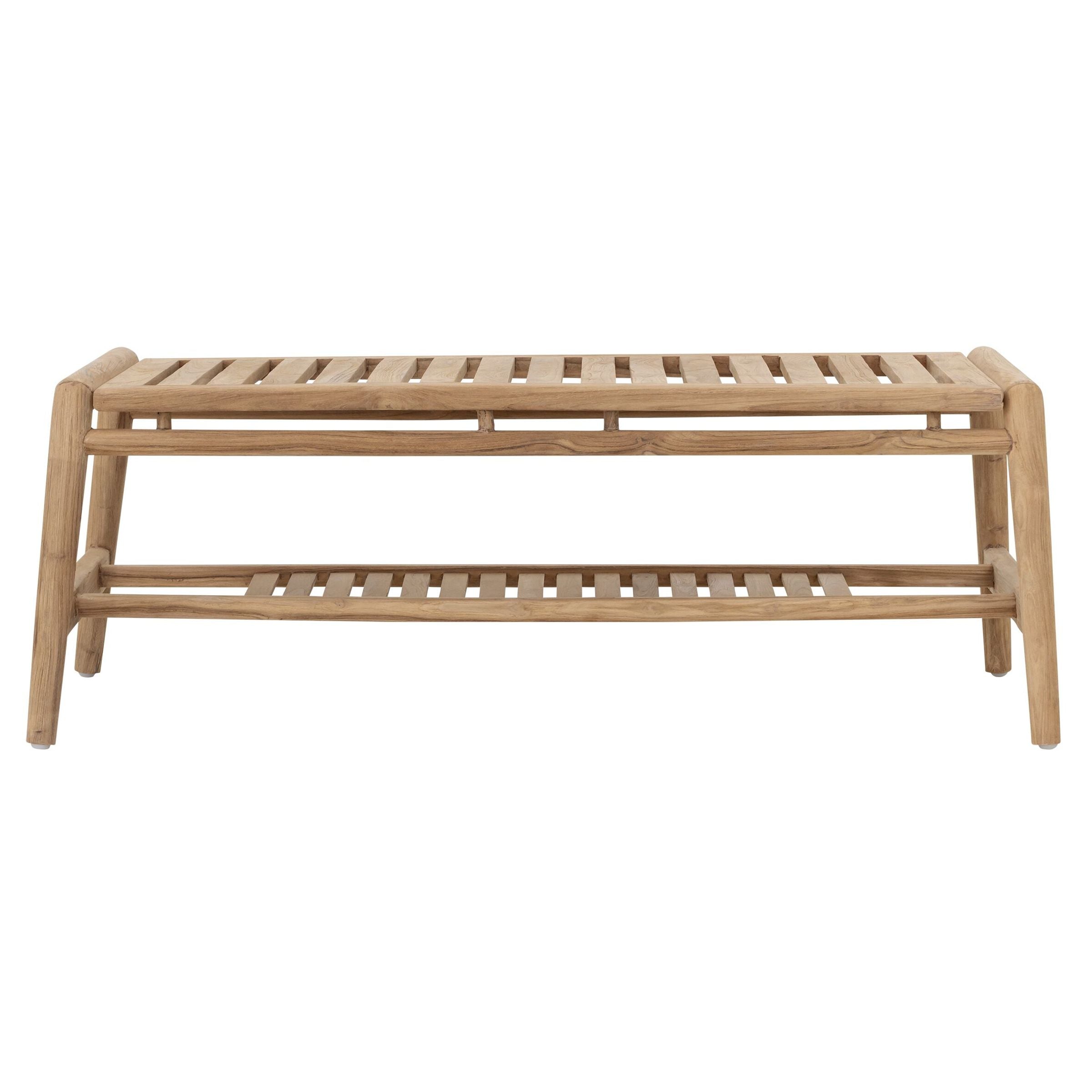 Salontafel Ray Rechthoekig van MUST Living, lange teakhouten tafel van 120 centimeter