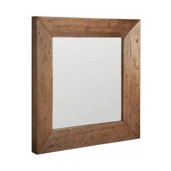 Must Living Spiegel Parade Hout Naturel Vierkant 100x100cm - Spiegel - MUST Living - livinglovely.nl