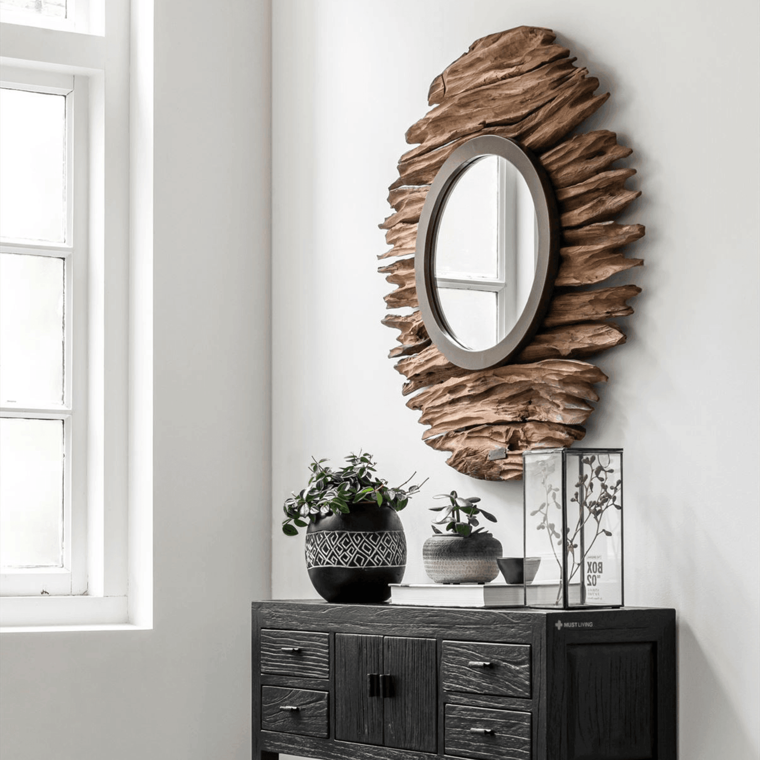 MUST Living Spiegel Pure Ø85x7 cm - Spiegel - MUST Living - livinglovely.nl