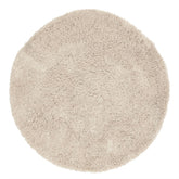 Vloerkleed Celeste Rond van MUST Living in beige, hoogpolig kleed van 200 centimeter doorsnede