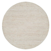Vloerkleed Hero van MUST Living, rond gevlochten kleed in ivoor naturel van jute, wol en katoen