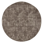 Vloerkleed La Belle Rond van MUST Living, rond viscose kleed in gedempt saliegroen met zachte glans
