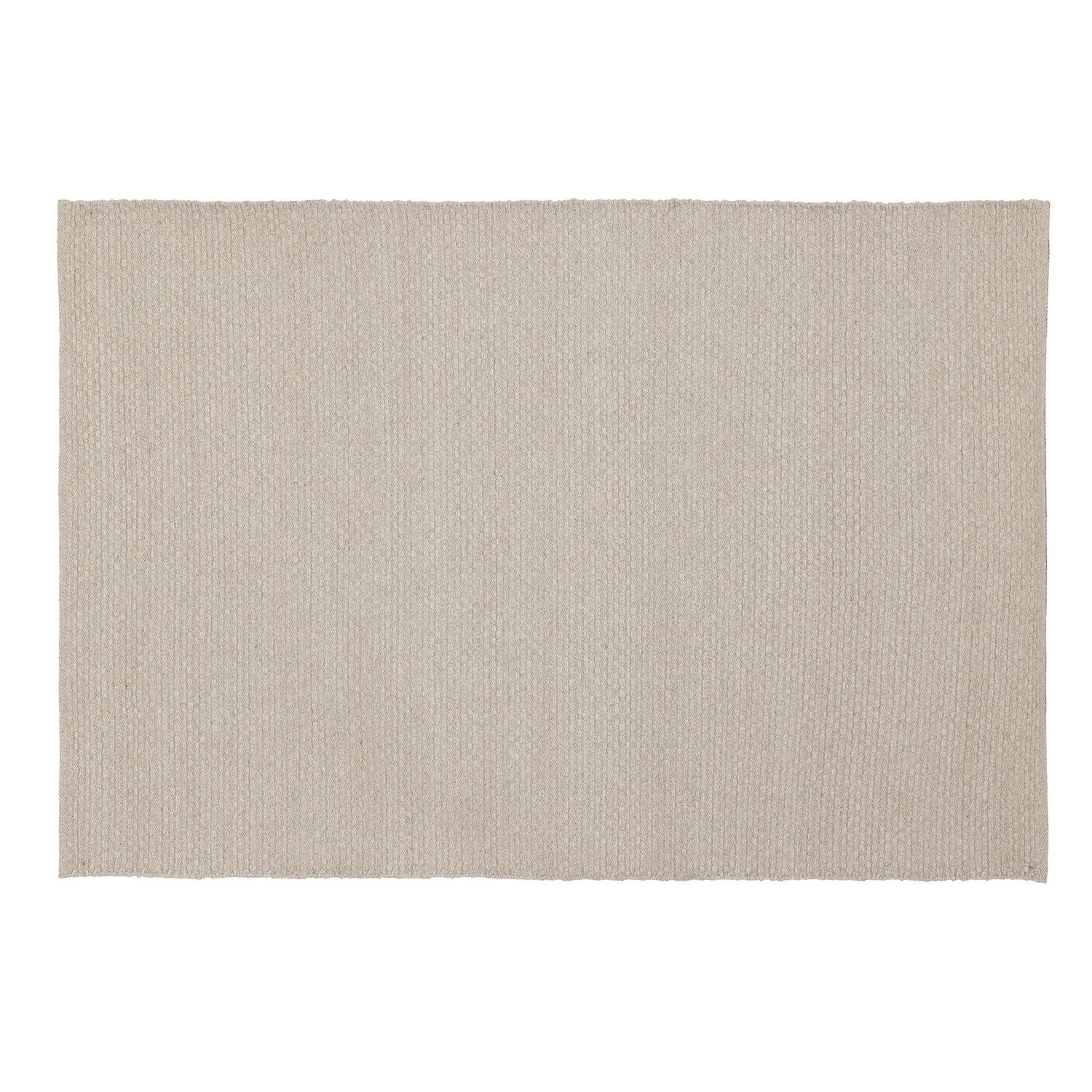 Vloerkleed Nirvana van MUST Living, rechthoekig geweven kleed in beige van wol en polyester