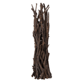 Must Living Vloerlamp Spot Teakhout 150cm Zwart - Vloerlamp - MUST Living - livinglovely.nl