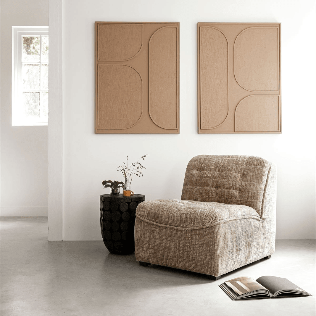 MUST Living Wandpaneel Lorcan Brown Large - Wandpaneel - MUST Living - livinglovely.nl