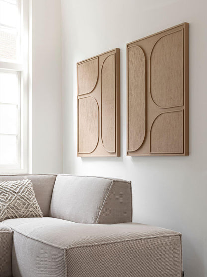 MUST Living Wandpaneel Lorcan Brown Large - Wandpaneel - MUST Living - livinglovely.nl