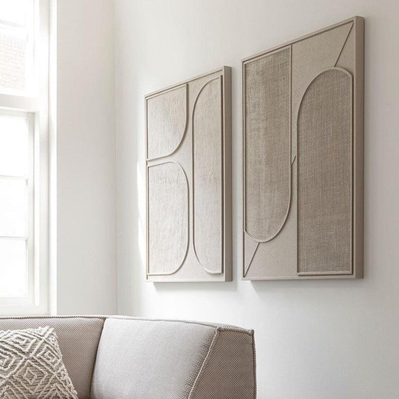 Must Living Wandpaneel Lorcan Cream Small - Wandpaneel - MUST Living - livinglovely.nl