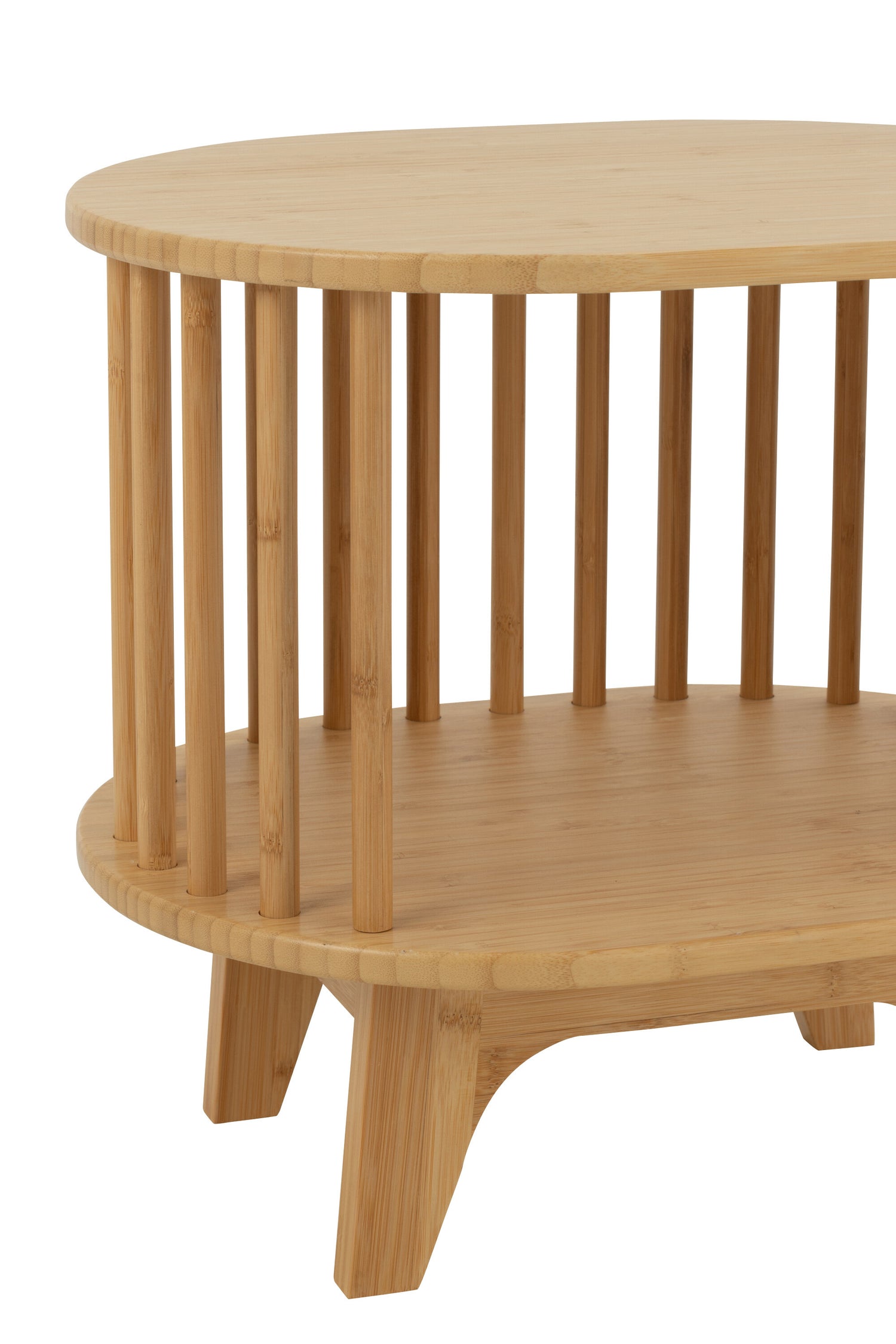 Nachtkast Live Bamboe Naturel - Nachtkastje - J-Line - livinglovely.nl