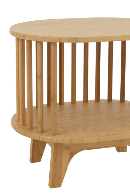 Nachtkast Live Bamboe Naturel - Nachtkastje - J-Line - livinglovely.nl