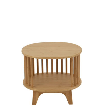 Nachtkast Live Bamboe Naturel - Nachtkastje - J-Line - livinglovely.nl