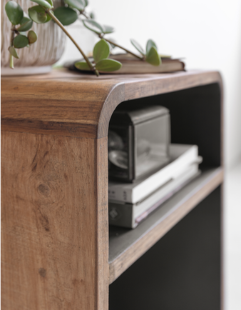 Nachtkastje Evo Teakhout, 40x35cm - Nachtkastje - DTP Home - livinglovely.nl