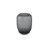 Nadah Grey Round Ribbed Glass Vase Low van PTMD op witte achtergrond