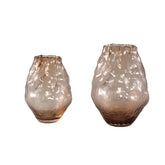 Narin Cream Irregular Shaped Glass Vase L van PTMD, packshot vanuit een andere hoek op witte achtergrond