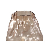 Narin Cream Irregular Shaped Glass Vase L van PTMD, detail van de onregelmatige vorm op witte achtergrond