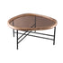 Neelix Natural Rubberwood organische salontafel M van PTMD op witte achtergrond