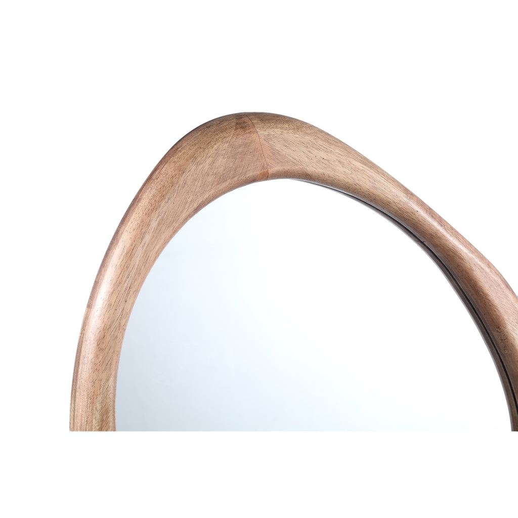 Neelix Natural rubberwood organic spiegel S PTMD - Spiegel - PTMD - livinglovely.nl