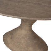 Nemo Grey mango wooden dining table oval 220cm PTMD - Eetkamertafel - PTMD - livinglovely.nl