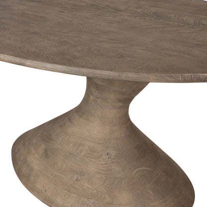 Nemo Grey mango wooden dining table oval 220cm PTMD - Eetkamertafel - PTMD - livinglovely.nl