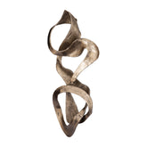 Neven Gold casted alu metaal swirl wall panel S PTMD - Wanddecoratie - PTMD - livinglovely.nl