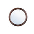 Nibbi Brown Wooden Mirror Twist Round Frame 65x5x65cm PTMD - Spiegel - PTMD - livinglovely.nl