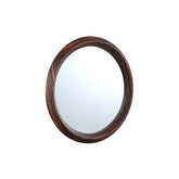 Nibbi Brown Wooden Mirror Twist Round Frame 65x5x65cm PTMD - Spiegel - PTMD - livinglovely.nl