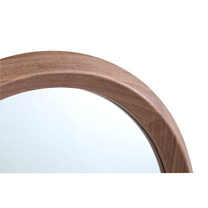 Nibbi Natural Wooden Mirror Twist Round Frame 65x5x65cm PTMD - Spiegel - PTMD - livinglovely.nl