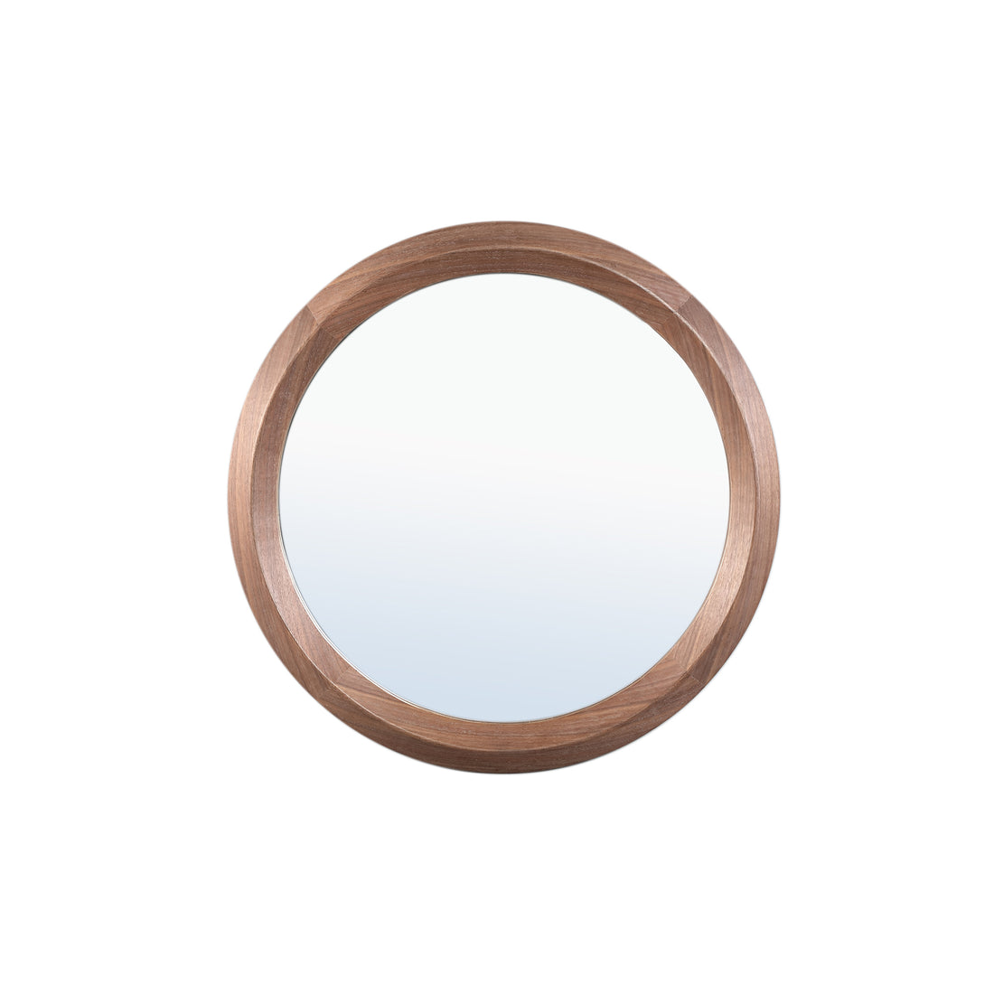 Nibbi Natural Wooden Mirror Twist Round Frame 65x5x65cm PTMD - Spiegel - PTMD - livinglovely.nl