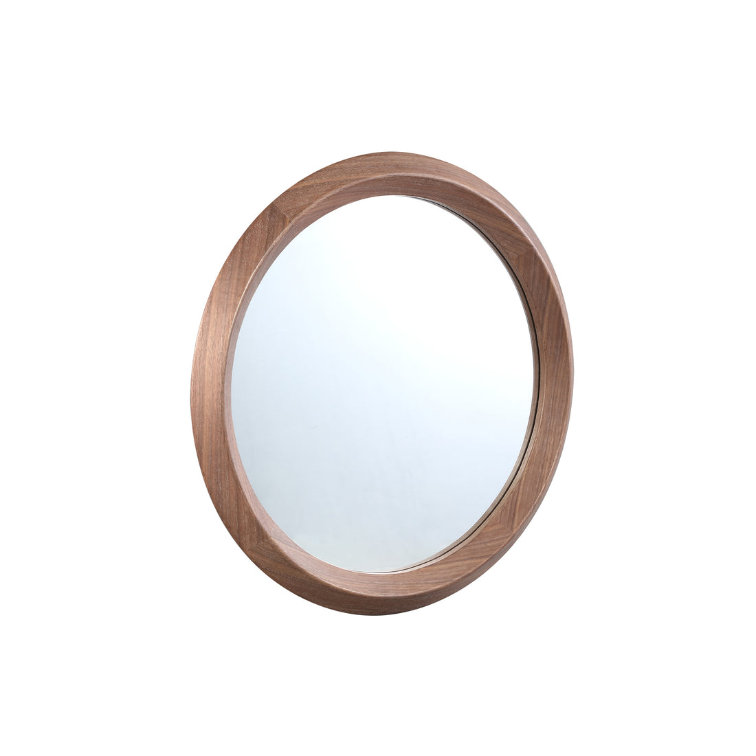 Nibbi Natural Wooden Mirror Twist Round Frame 65x5x65cm PTMD - Spiegel - PTMD - livinglovely.nl