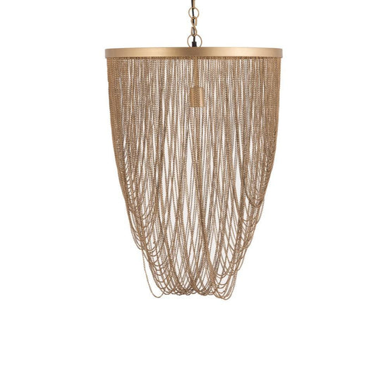 Nishan Gold iron chains round hanging lamp S , , PTMD , livinglovely.nl