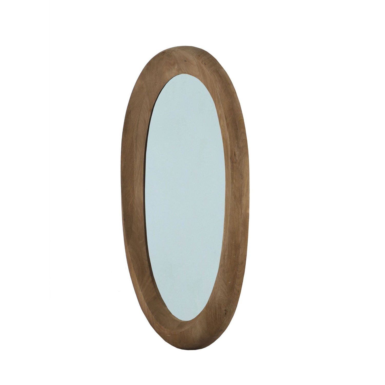 Noam Brown Mango Wood Oval Mirror 68 x 8 x 120 cm PTMD - Spiegel - PTMD - livinglovely.nl