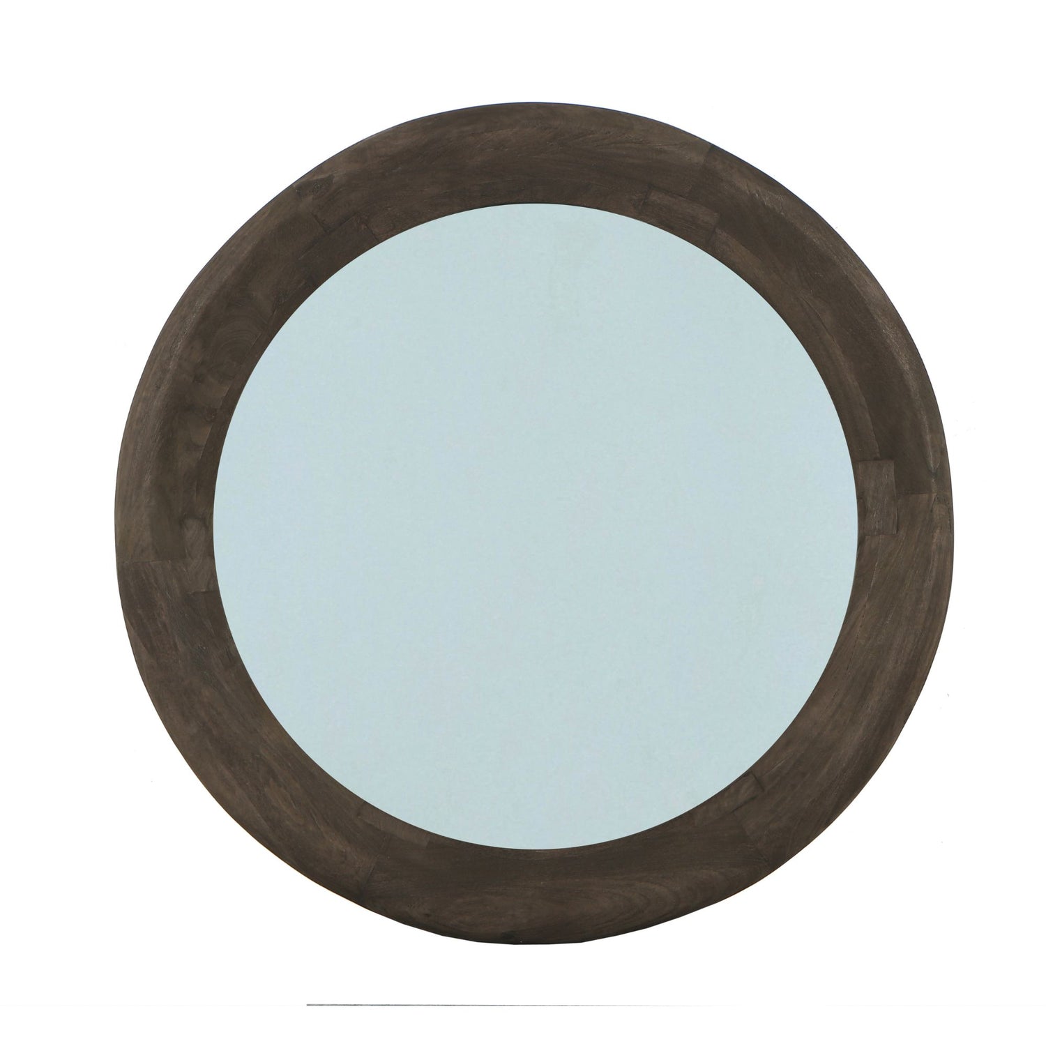 Noam Brown Mango Wood Round Mirror L Dia 90cm x 5cm PTMD - Spiegel - PTMD - livinglovely.nl