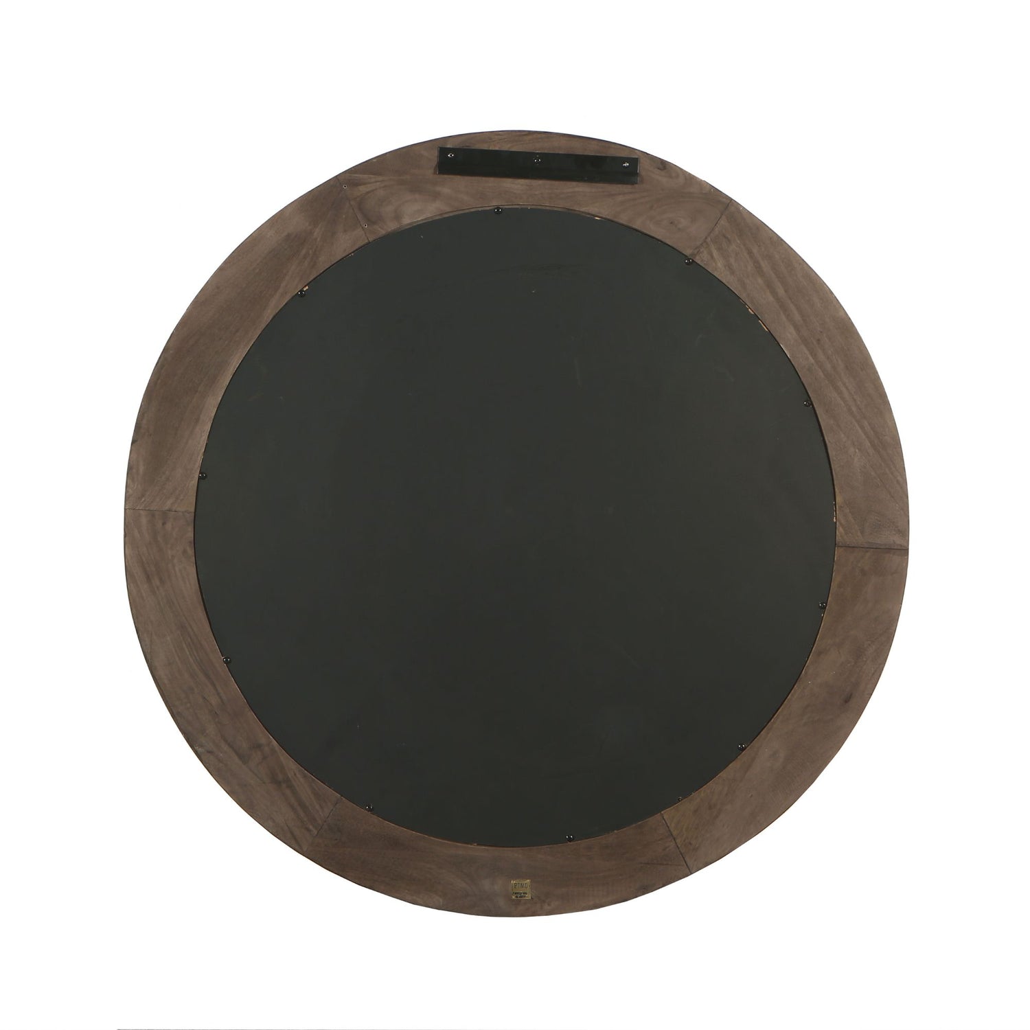 Noam Brown Mango Wood Round Mirror L Dia 90cm x 5cm PTMD - Spiegel - PTMD - livinglovely.nl