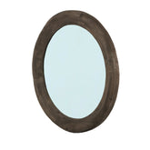 Noam Brown Mango Wood Round Mirror L Dia 90cm x 5cm PTMD - Spiegel - PTMD - livinglovely.nl