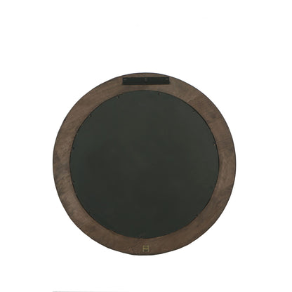 Noam Brown Mango Wood Round Mirror S Dia 70cm x 5cm PTMD - Spiegel - PTMD - livinglovely.nl