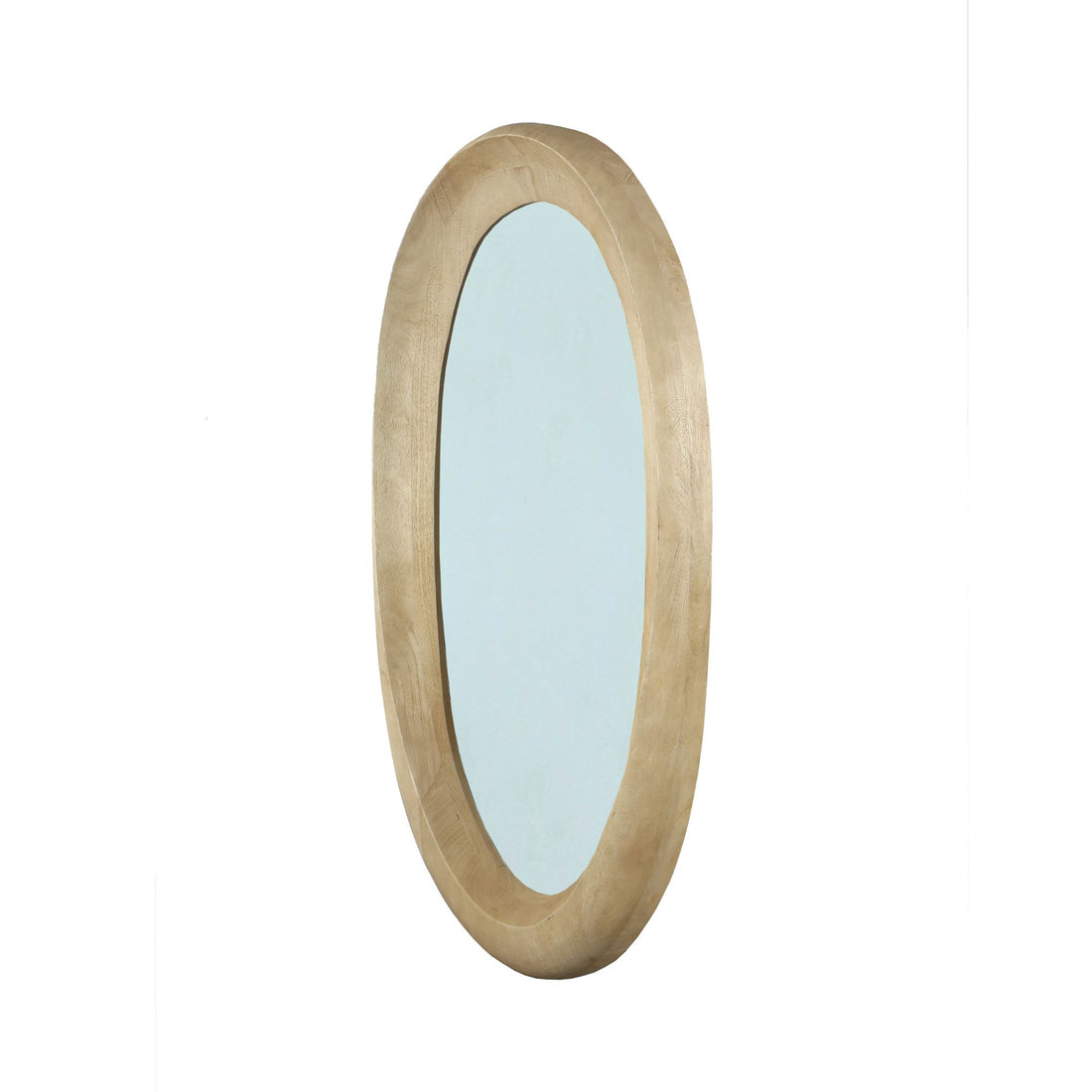Noam Natural Mango Wood Oval Mirror 68x8x120cm PTMD - Spiegel - PTMD - livinglovely.nl