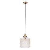 Nore hanglamp small van PTMD, transparante hanglamp van bewerkt glas