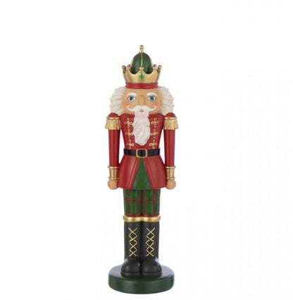 Notenkraker Op Voet Kalk Kerstrood/Donkergroen Large J-line