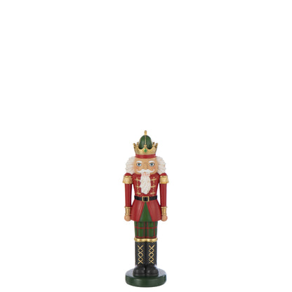 Notenkraker Op Voet Polyresin Kerstrood/Donkergroen Small J-Line