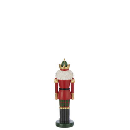 Notenkraker Op Voet Polyresin Kerstrood/Donkergroen Small J-Line