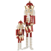 Notenkraker Trommel Rood/Goud H174cm J-Line - Kerstdecoratie - J-Line - livinglovely.nl