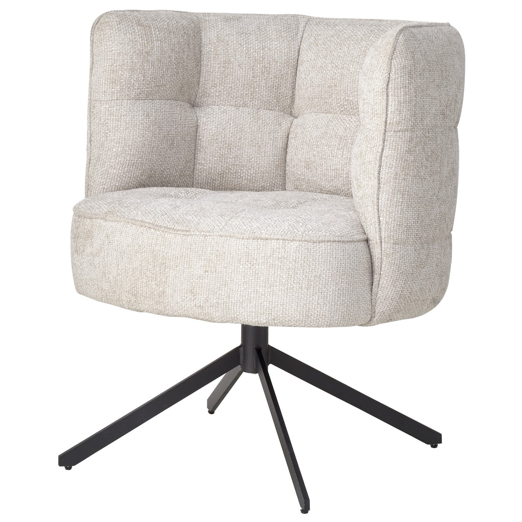 Odin Cream Eetkamerstoel legacy 15 dove black leg PTMD - Eetkamerstoel - PTMD - livinglovely.nl