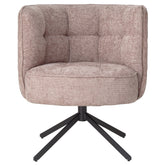 Odin Pink diningchair legacy 14 flamingo black leg PTMD - Eetkamerstoel - PTMD - livinglovely.nl