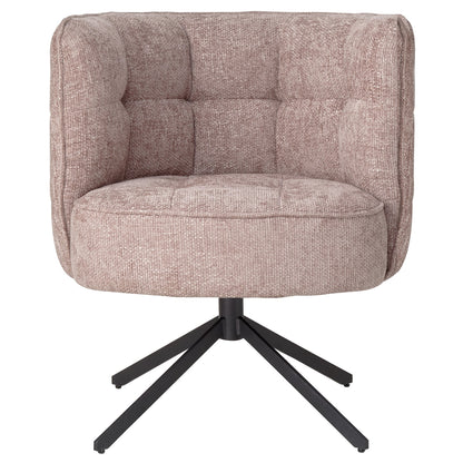 Odin Pink diningchair legacy 14 flamingo black leg PTMD - Eetkamerstoel - PTMD - livinglovely.nl