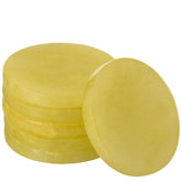 Onderzetter Alabaster Hout Geel Set van 6 - Onderzetter - J-Line - livinglovely.nl